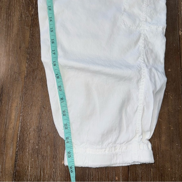 Eileen Fisher Organic Linen Cargo Jogger Pant XL White Ankle Cargo Pull on - Picture 7 of 11